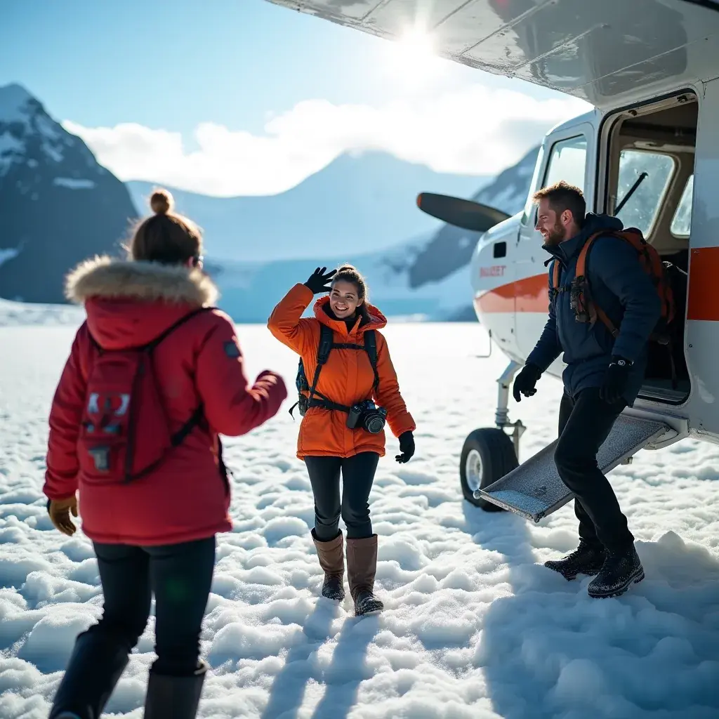 Ледяной холм, сверкающий на солнце в безоблачный день.