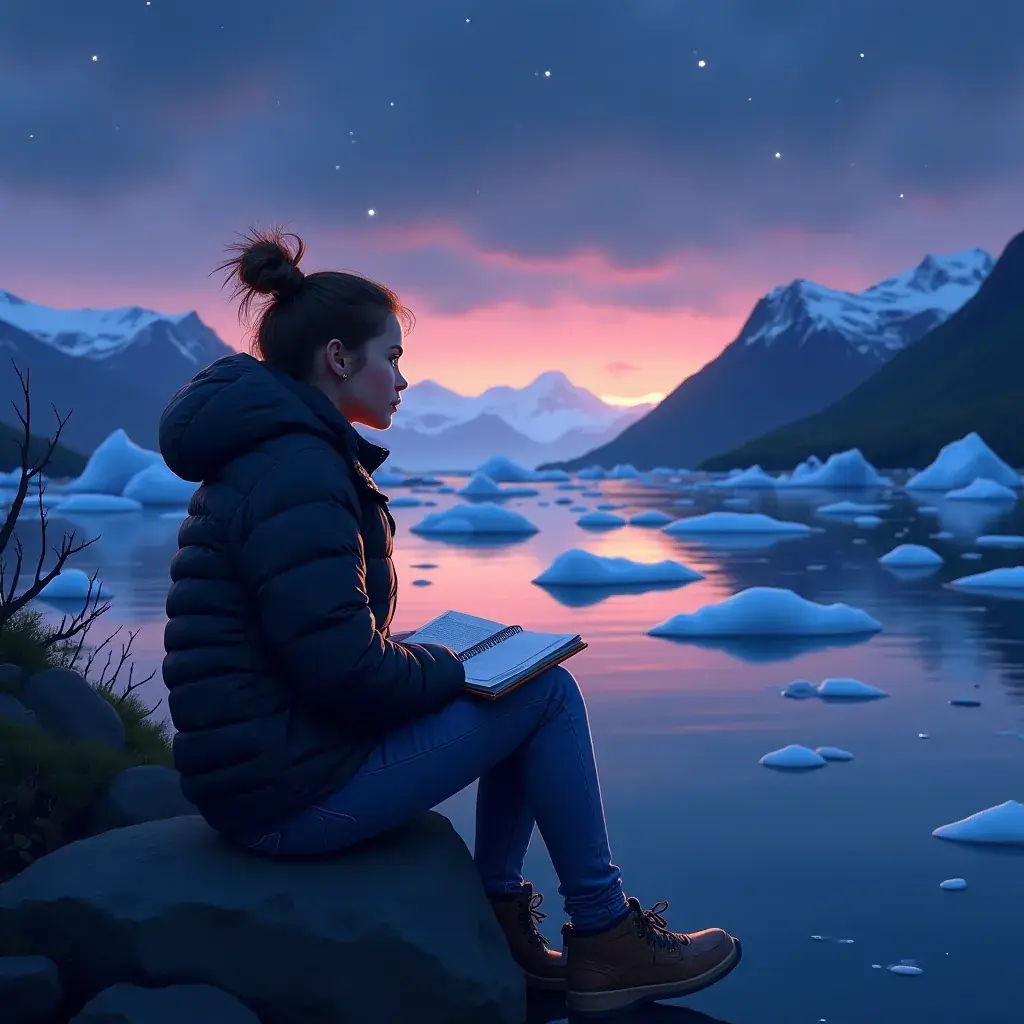 Ночной небосвод с миллионами звезд над Аляской.