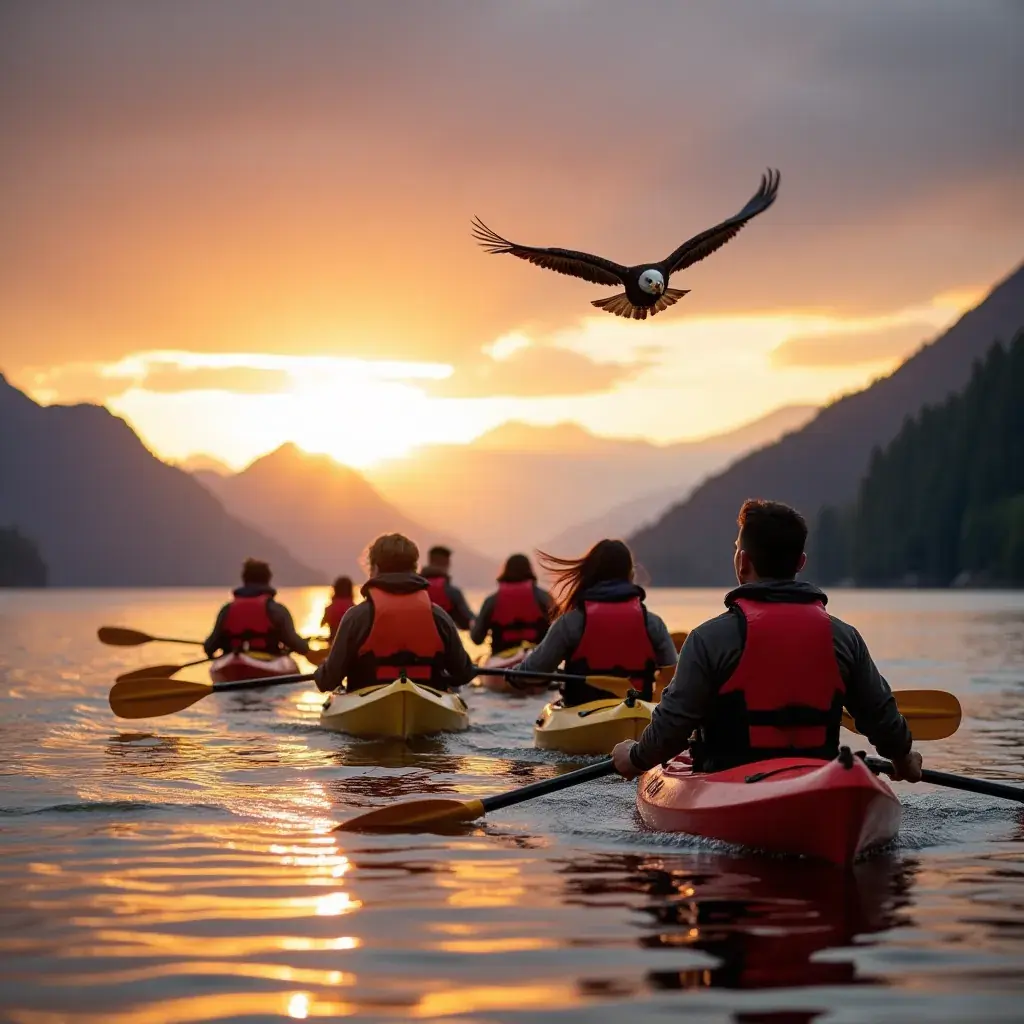 Ледяной водопад, стекающий с гранитной скалы в летний период.